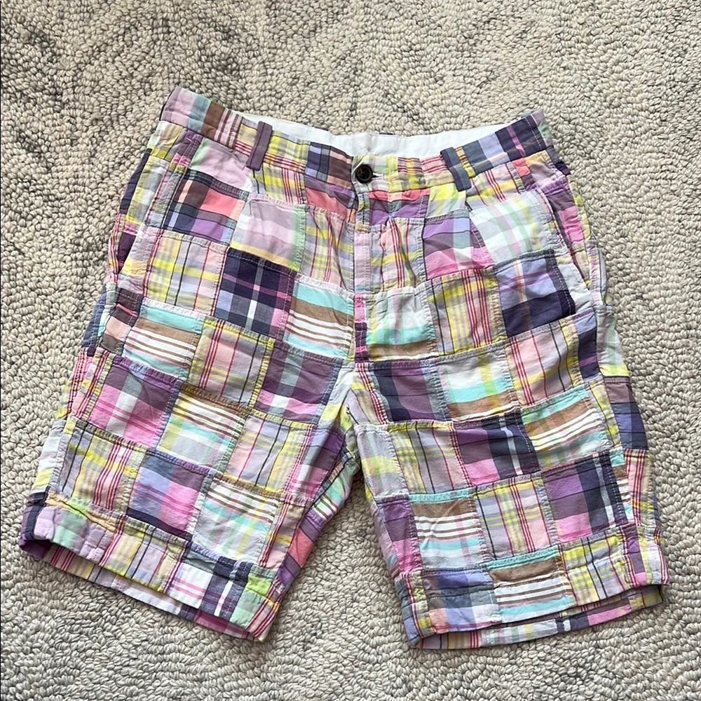Brooks Brothers Men’s Madras Patchwork Shorts